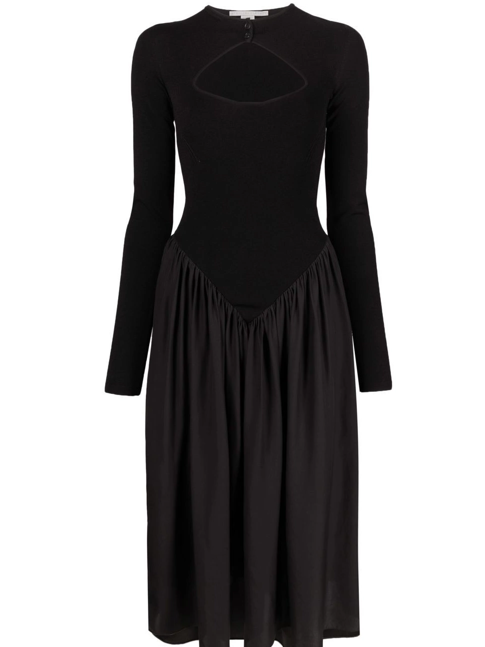 long-sleeved Stella dress McCartney midi panelled Women 0721